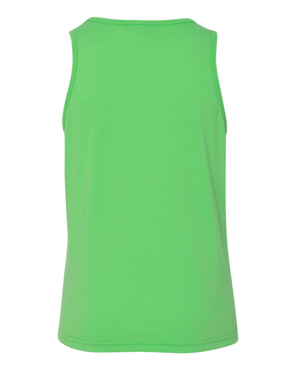 Rear View of Neon Green Youth Jersey Tank - 3480Y