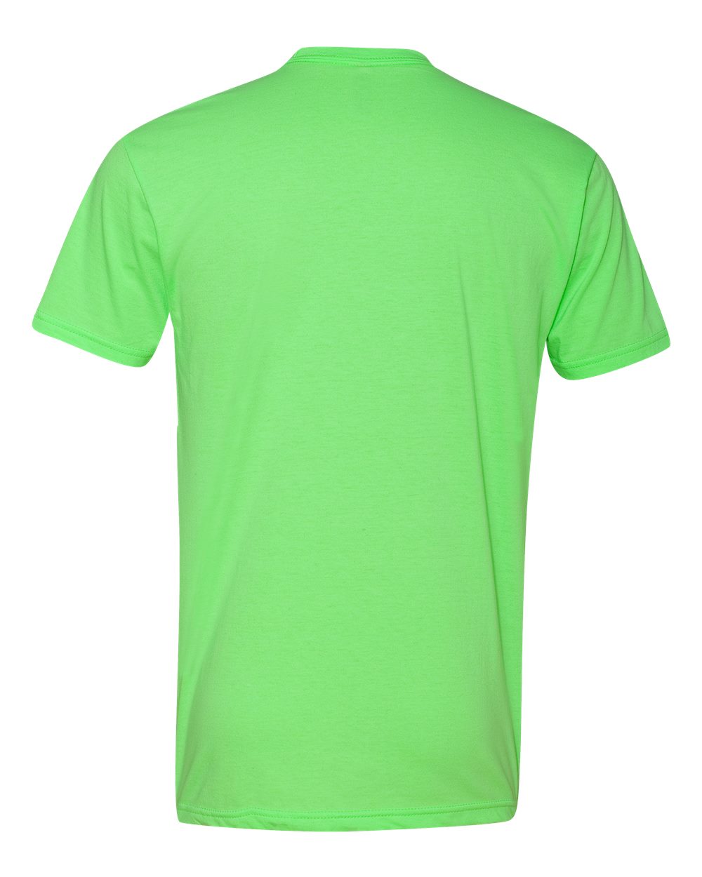 Rear View of Neon Heather Green CVC T-Shirt - 6210