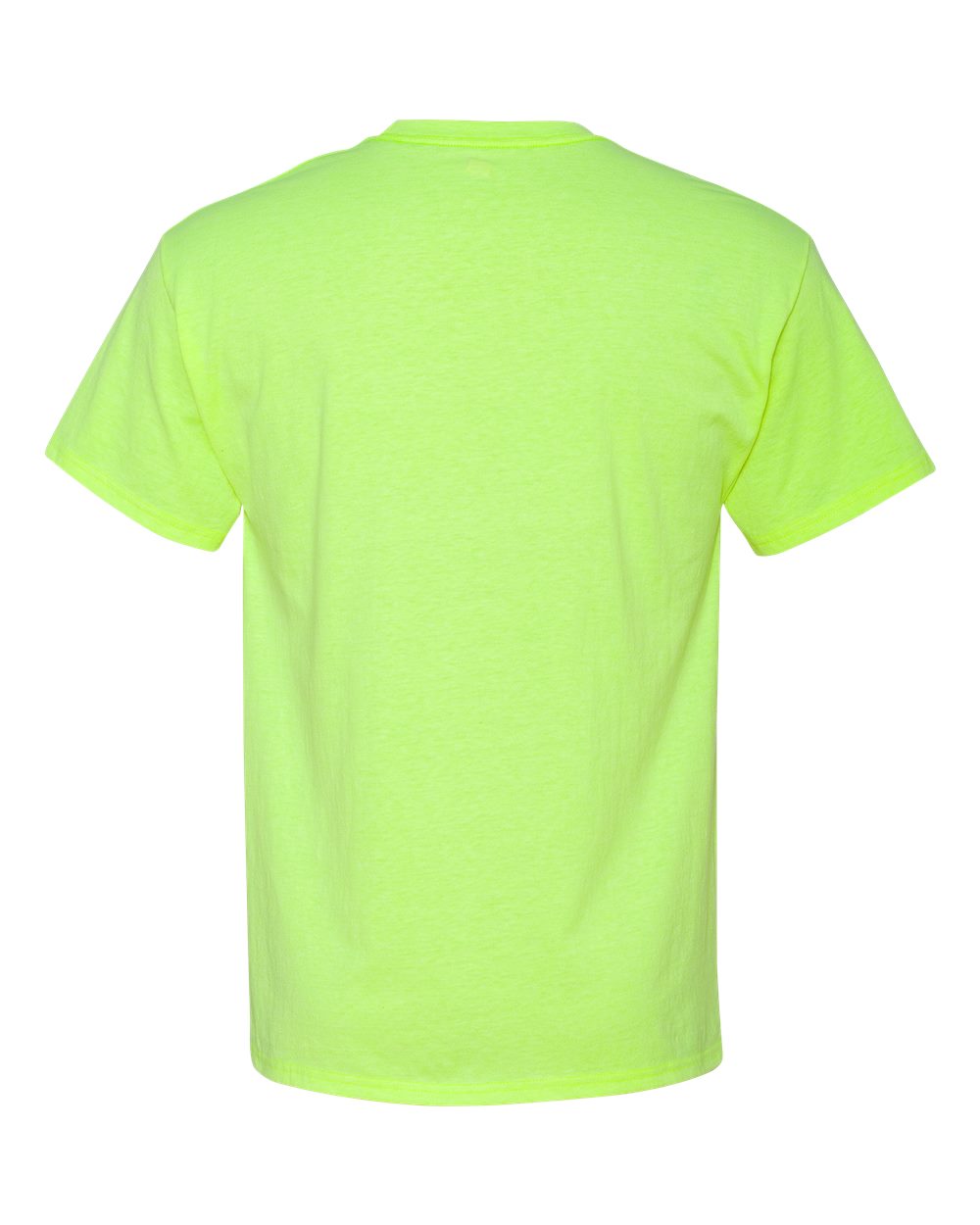 Rear View of Neon Lemon Heather X-Temp® Performance T-Shirt - 4200