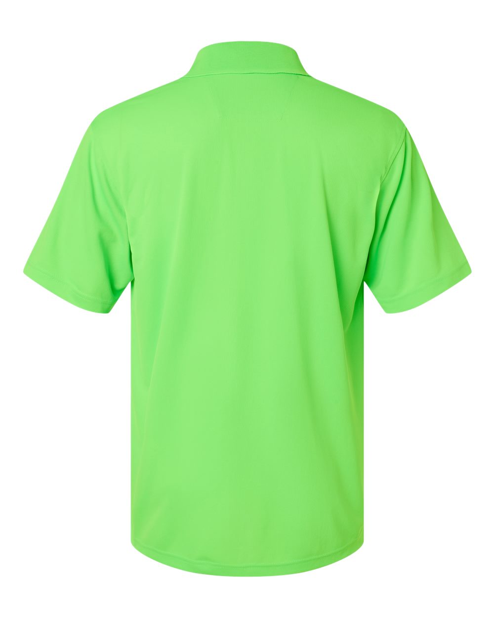 Front View of Neon Lime Saratoga Performance Mini Mesh Polo - 100
