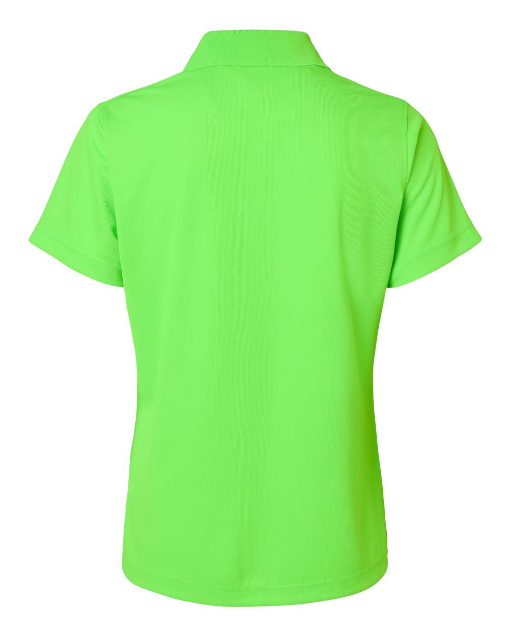 Front View of Neon Lime Women's Saratoga Performance Mini Mesh Polo - 104