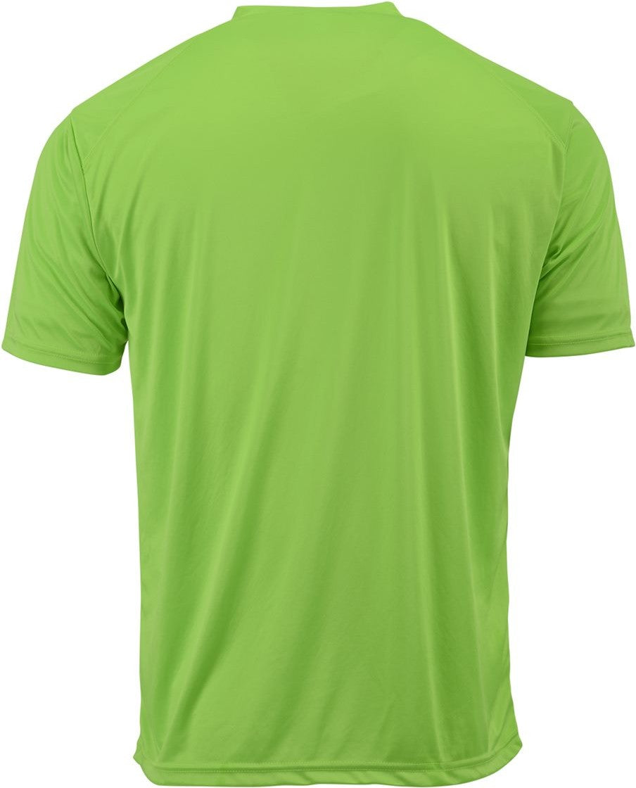 Rear View of Neon Lime Youth Islander Performance T-Shirt - 208Y