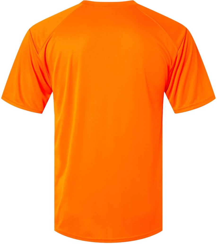Rear View of Neon Orange Islander Performance T-Shirt - 200