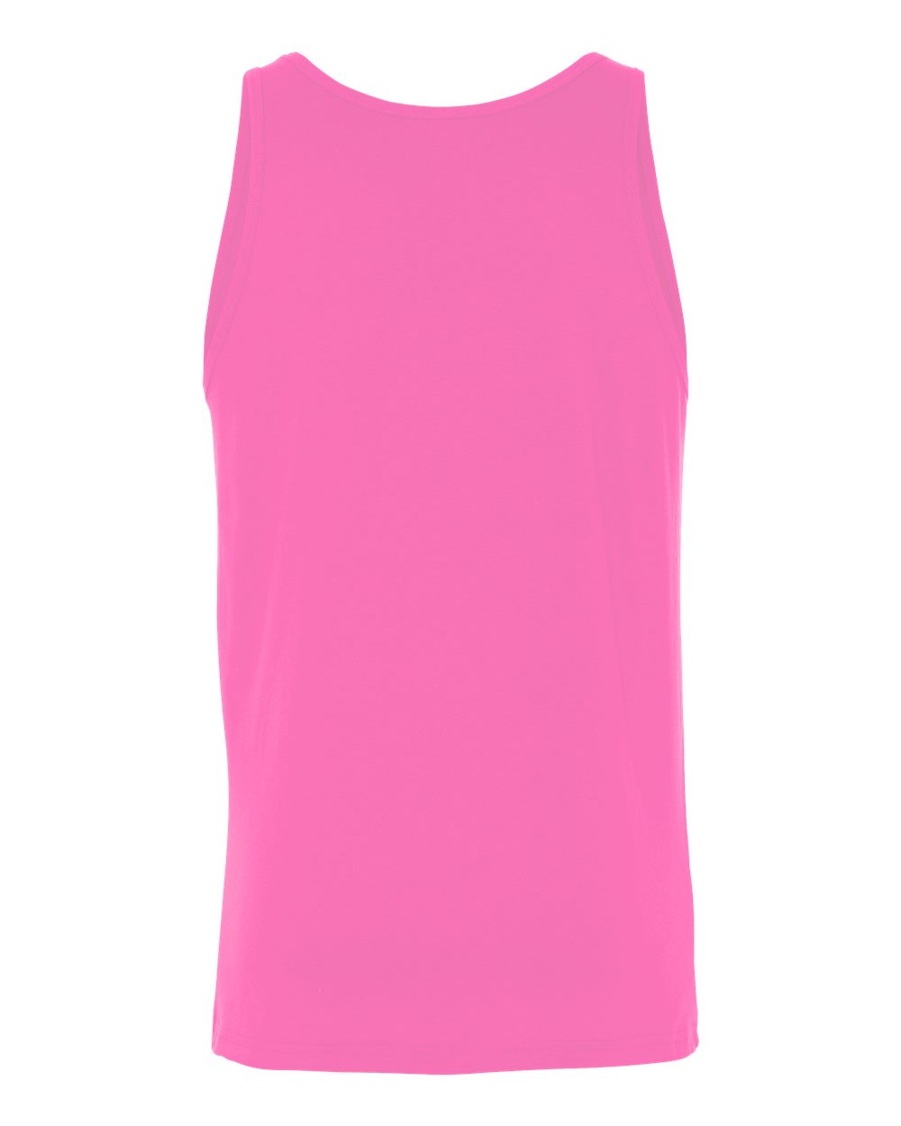 Rear View of Neon Pink Heather CVC Tank - 3480CVC