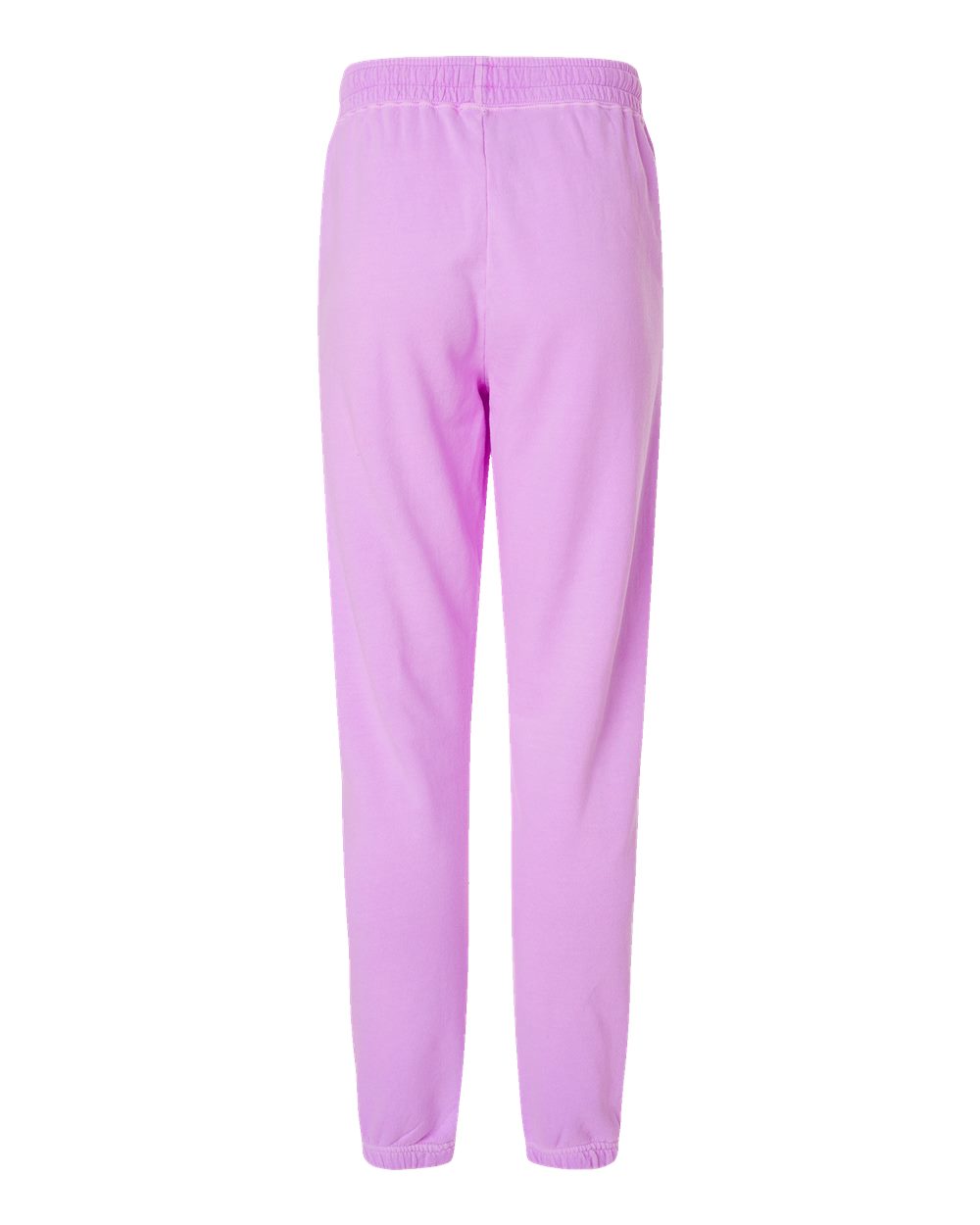 Rear View of Neon Violet Garment-Dyed Lightweight Fleece Sweatpants - 1469