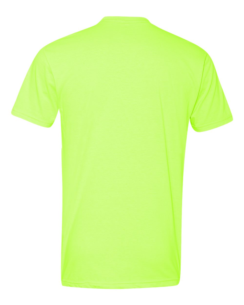Rear View of Neon Yellow CVC T-Shirt - 6210