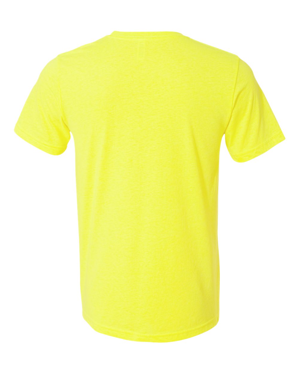 Rear View of Neon Yellow Texture Tee - 3650