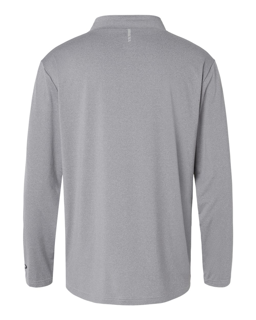 Rear View of New Granite Heather Team Issue Podium Quarter-Zip Pullover - FOA402997
