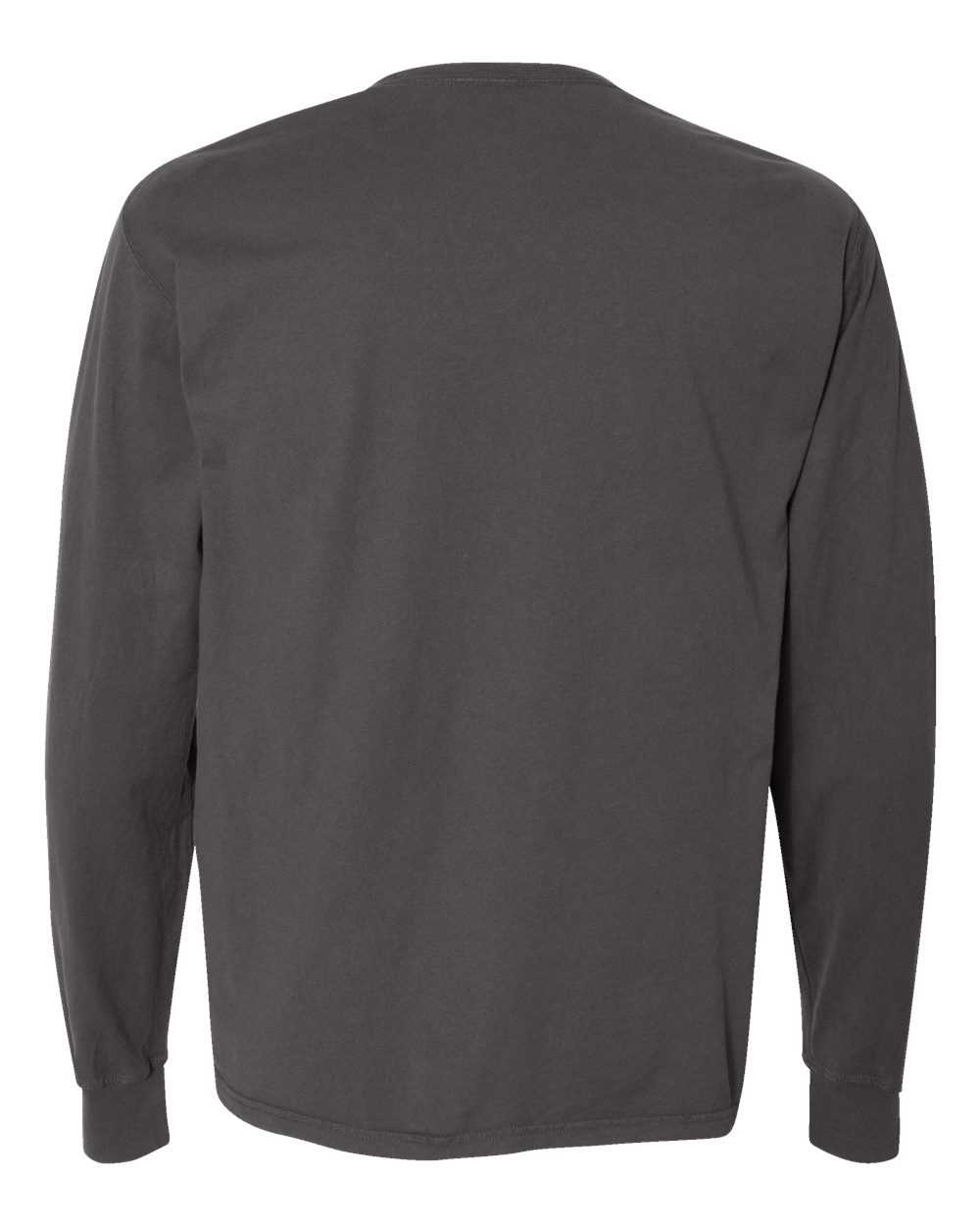 Rear View of New Railroad Grey Garment-Dyed Long Sleeve T-Shirt - GDH200
