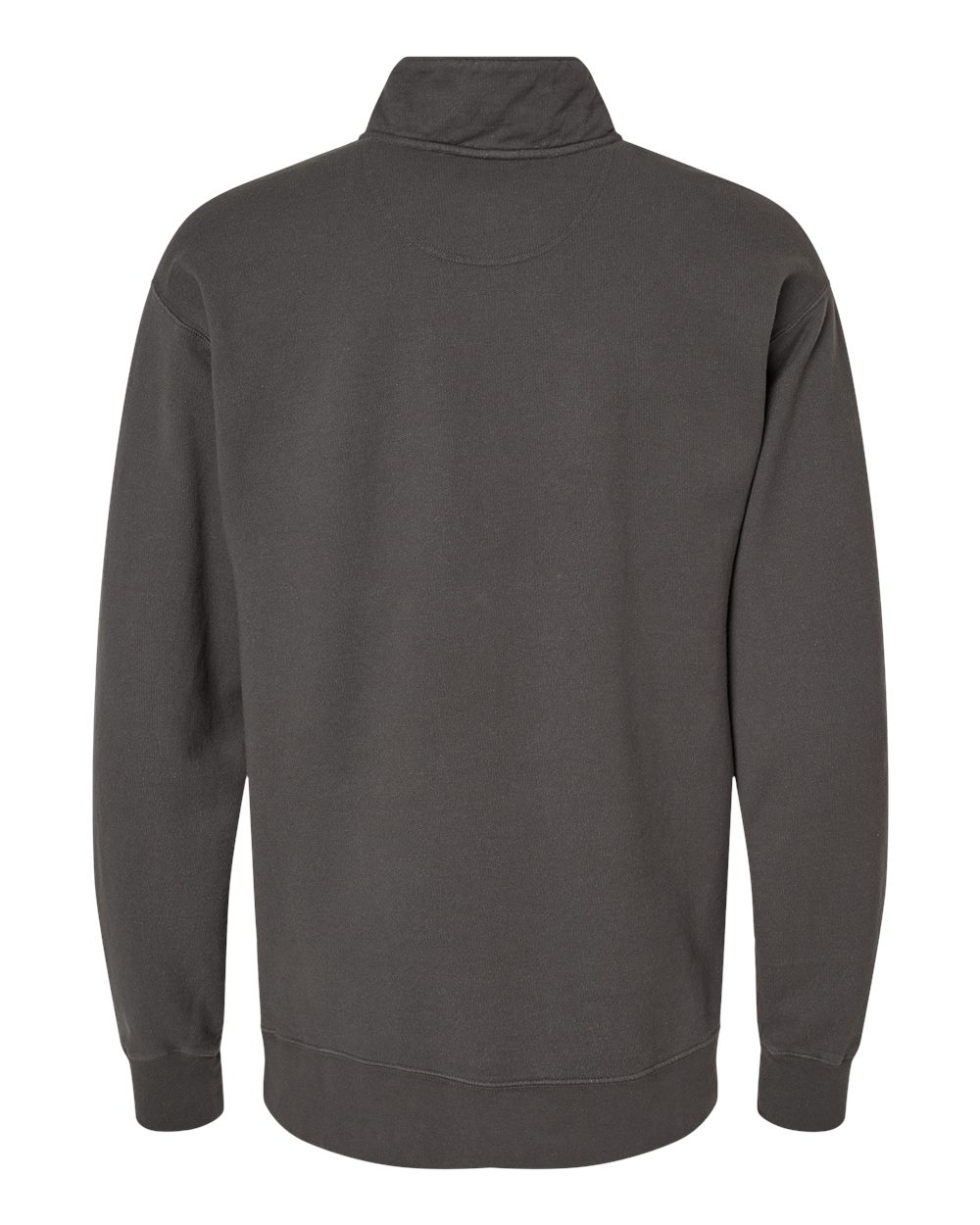 Rear View of New Railroad Grey Garment-Dyed Quarter-Zip Sweatshirt - GDH425