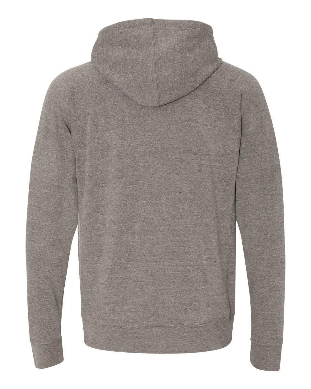 Rear View of Nickel Special Blend Raglan Full-Zip Hooded Sweatshirt - PRM33SBZ
