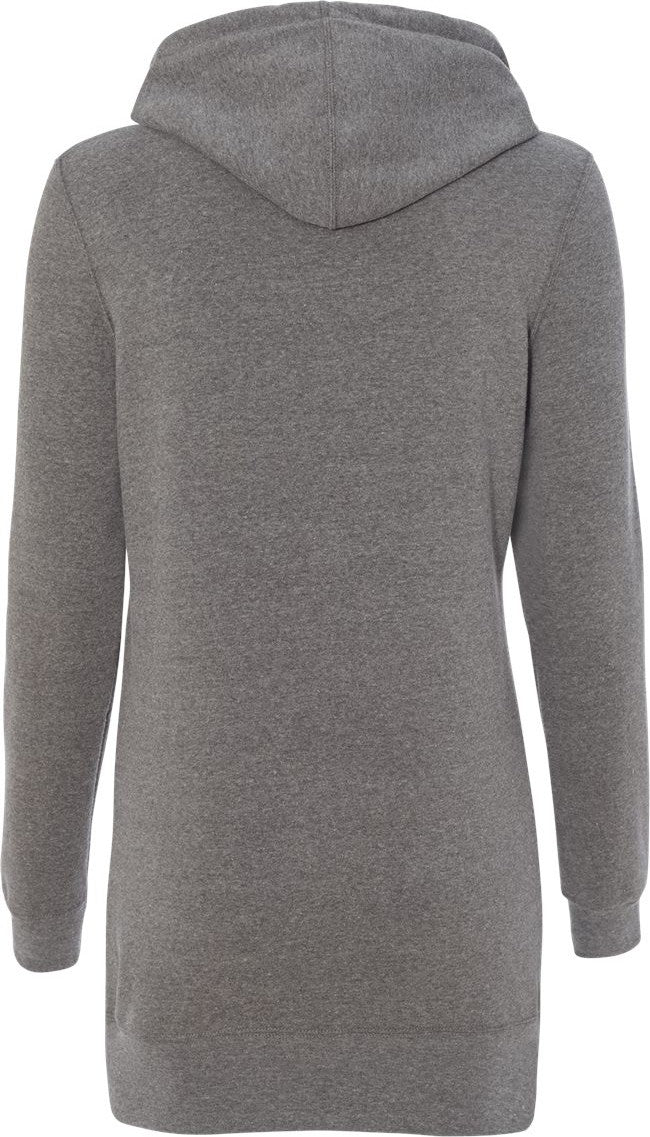 Rear View of Nickel Women’s Special Blend Hooded Sweatshirt Dress - PRM65DRS