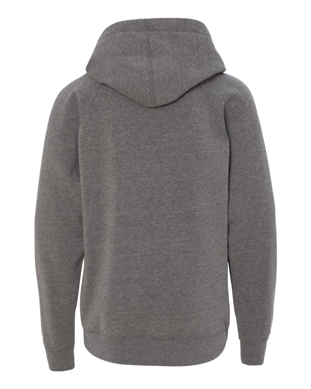 Rear View of Nickel Youth Lightweight Special Blend Raglan Hooded Sweatshirt - PRM15YSB