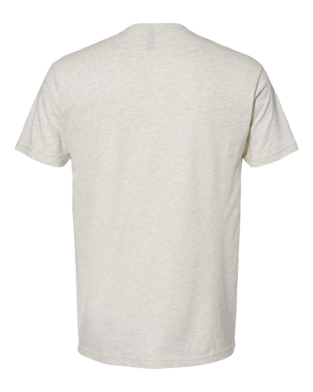 Rear View of Oatmeal Cotton T-Shirt - 3600
