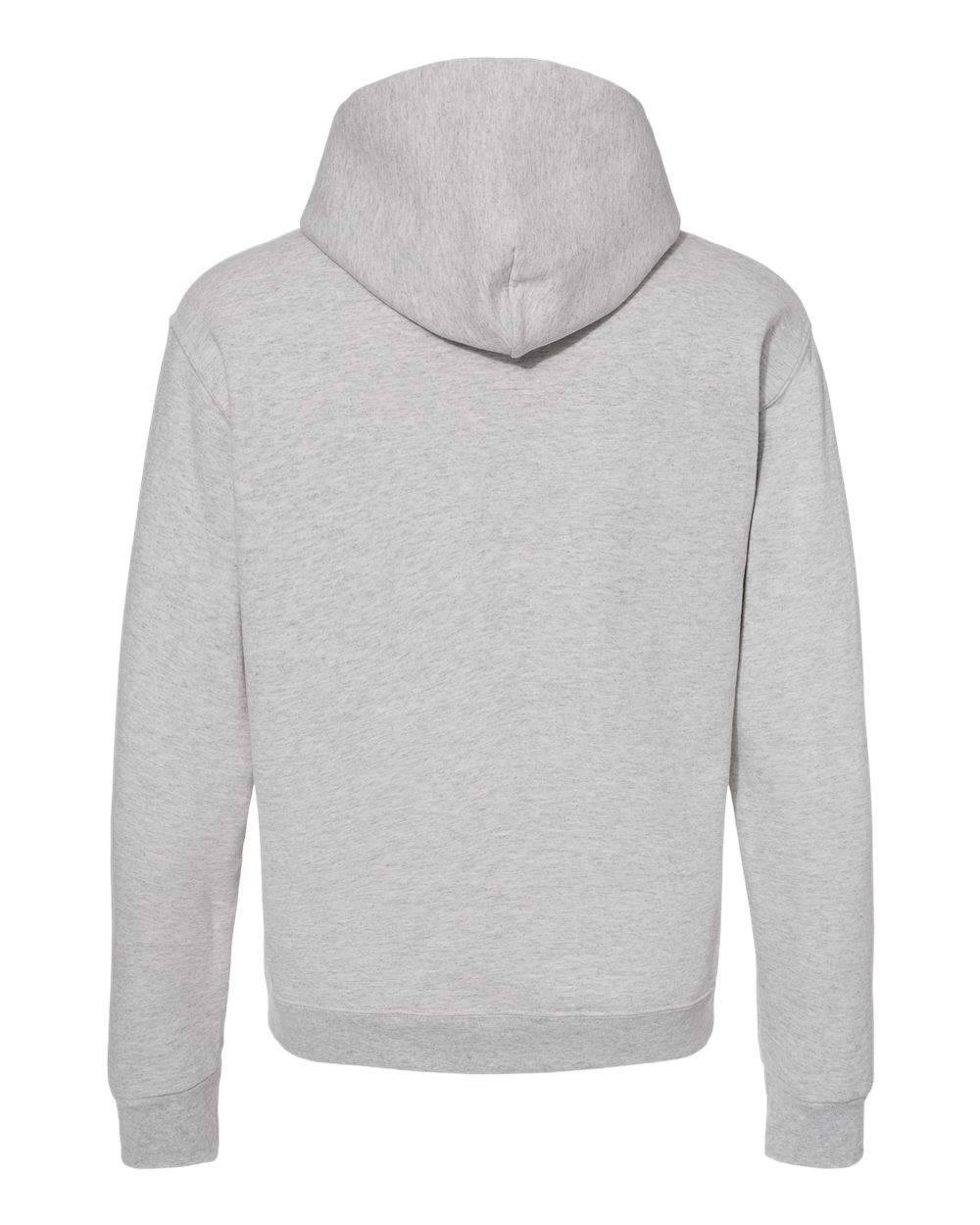 Rear View of Oatmeal Heather NuBlend® Hooded Sweatshirt - 996MR