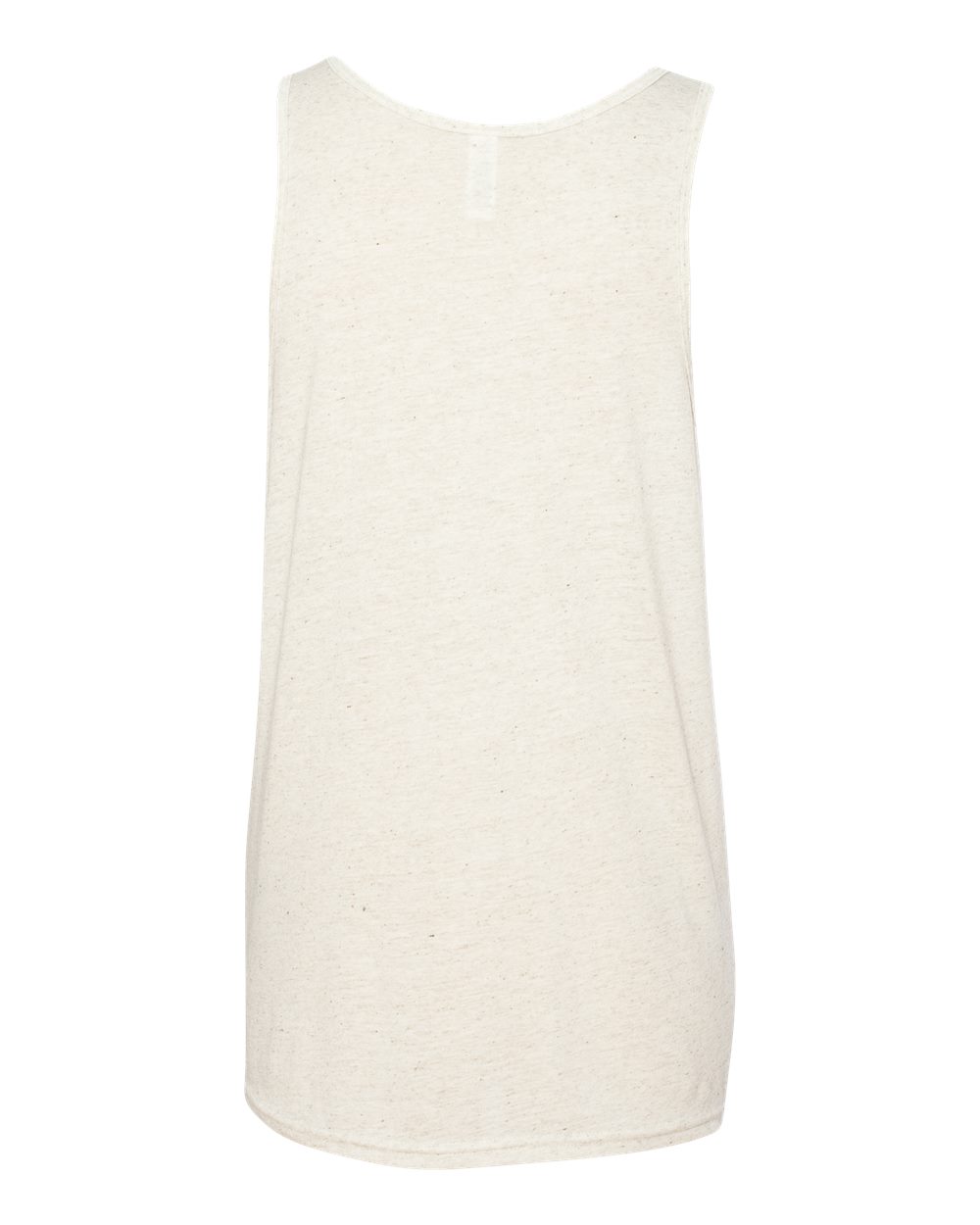 Rear View of Oatmeal Triblend Triblend Tank - 3484