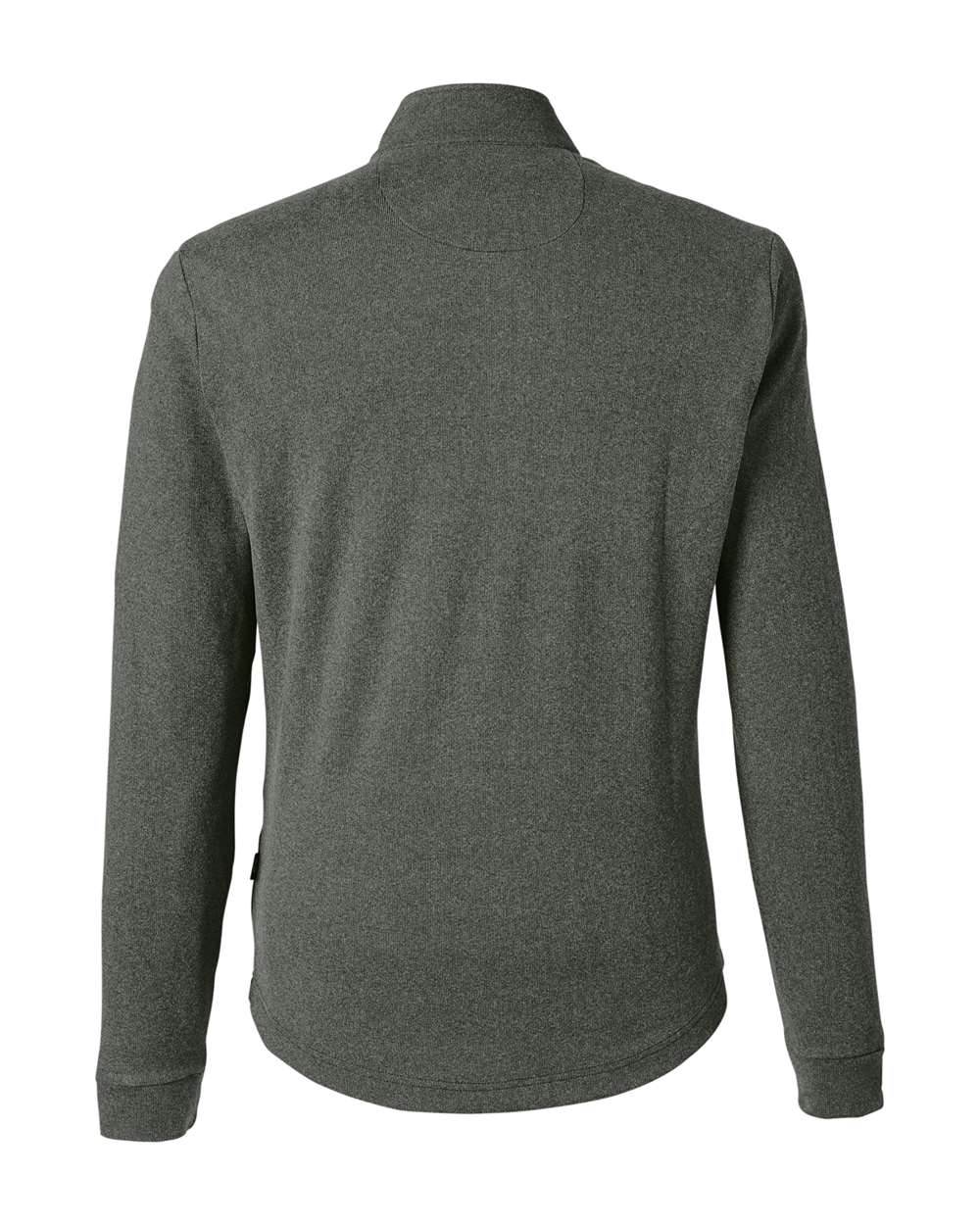 Rear View of Olive/ Grey Heather Emery Quarter-Zip Pullover - SWE500