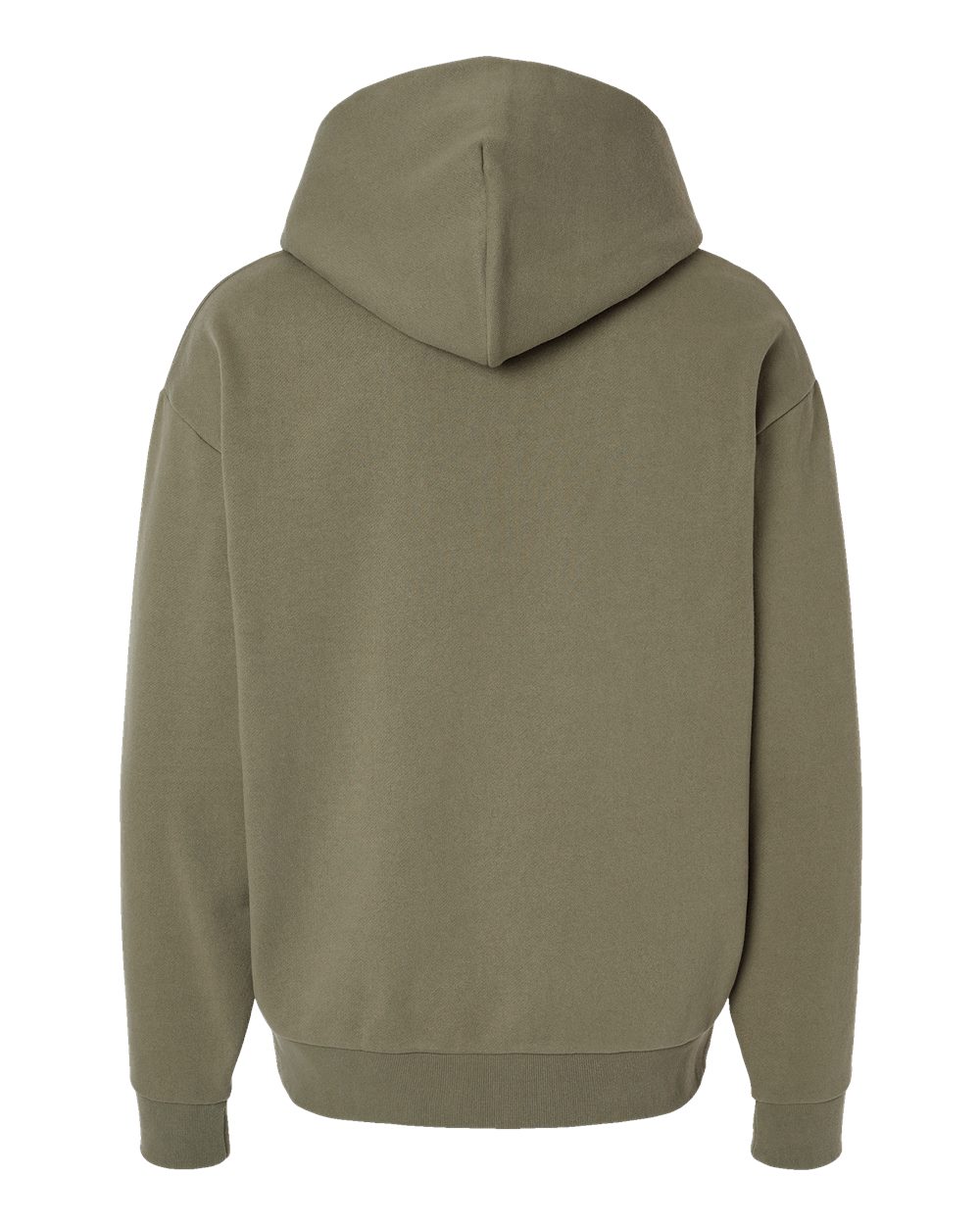 Rear View of Olive Mainstreet Hooded Sweatshirt - IND420XD
