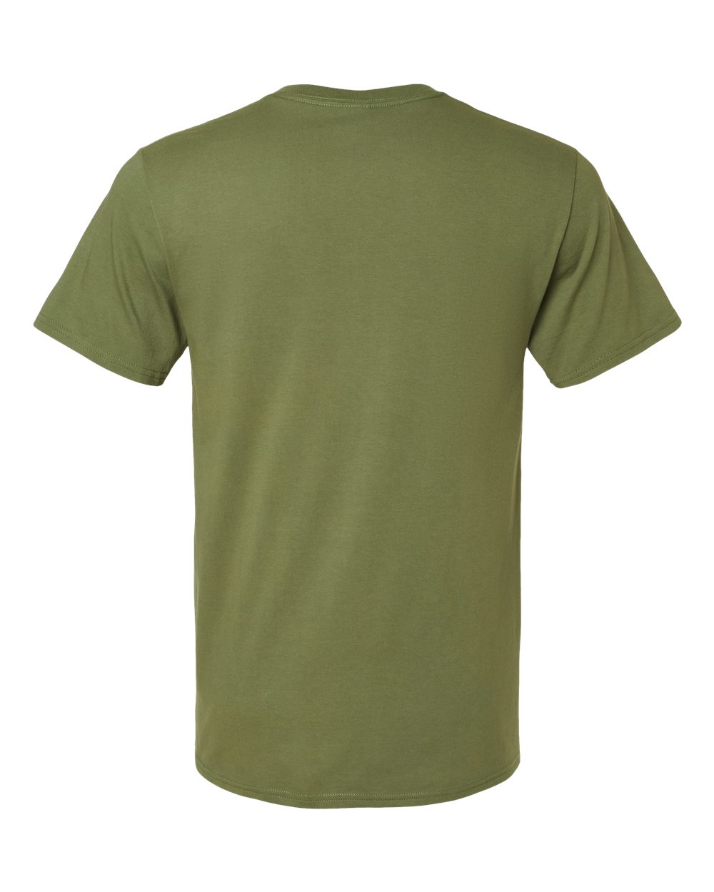 Rear View of Olive Oil Premium Cotton T-Shirt - 570MR