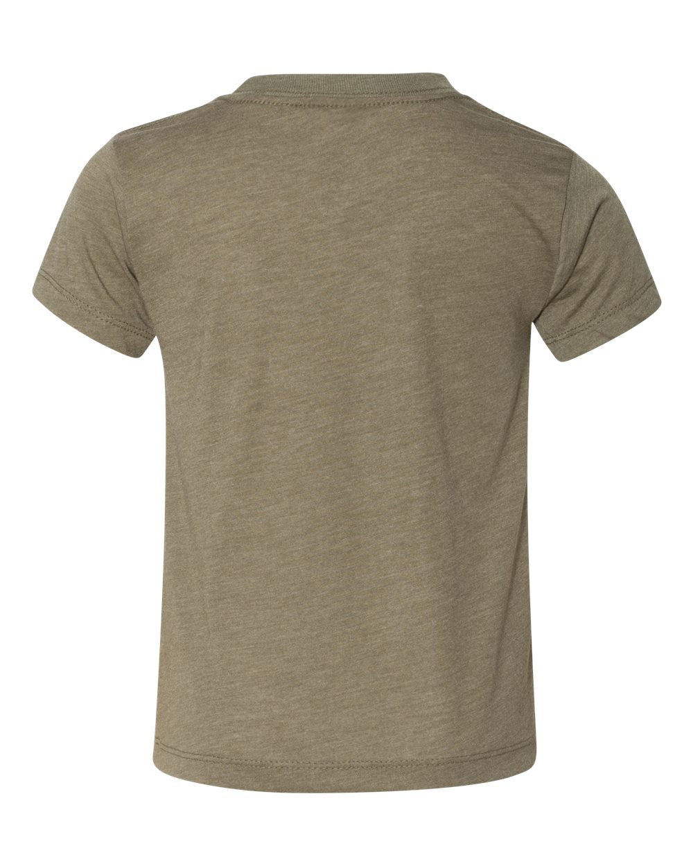 Rear View of Olive Triblend Toddler Triblend Tee - 3413T