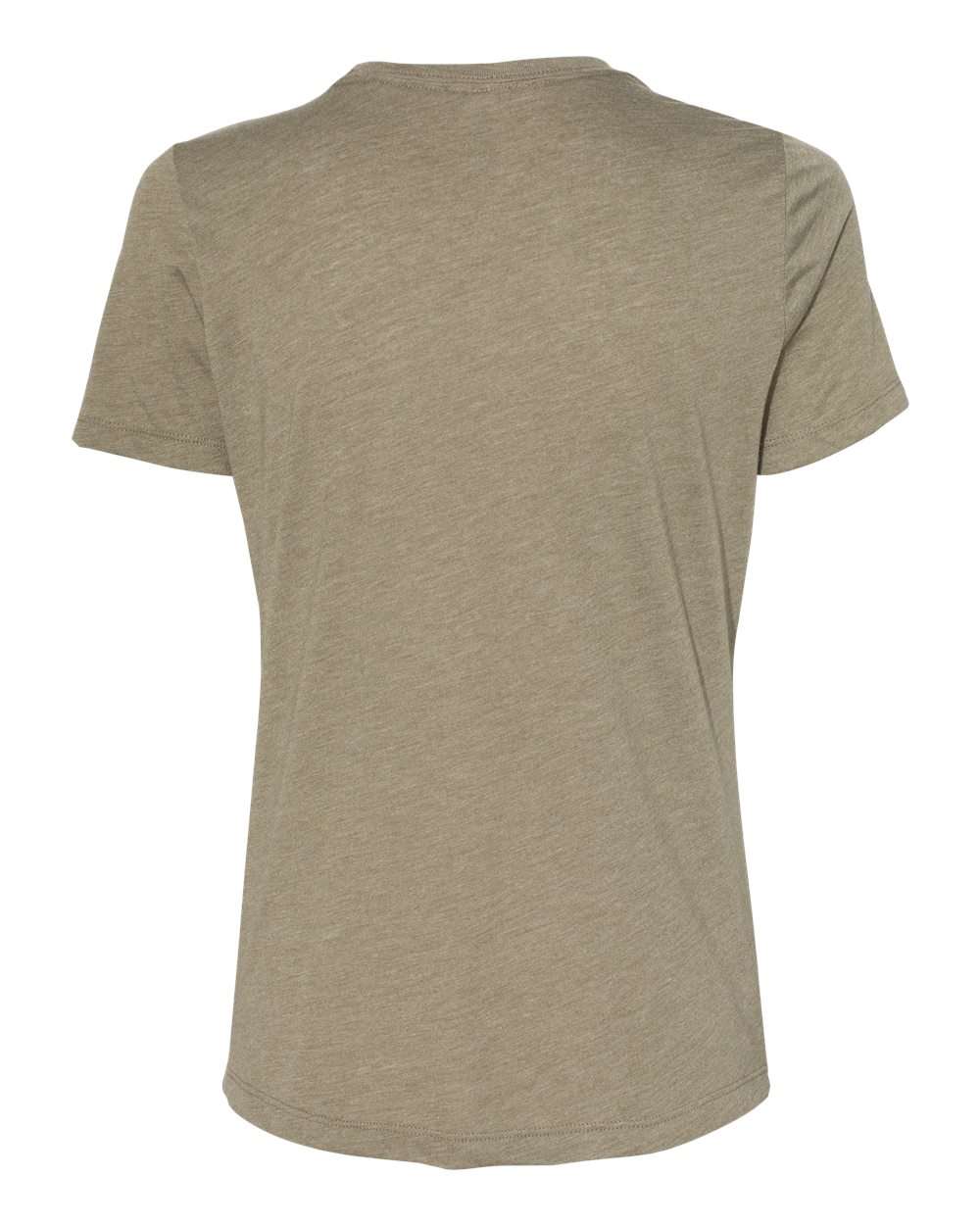 Rear View of Olive Triblend Women’s Relaxed Fit Triblend Tee - 6413