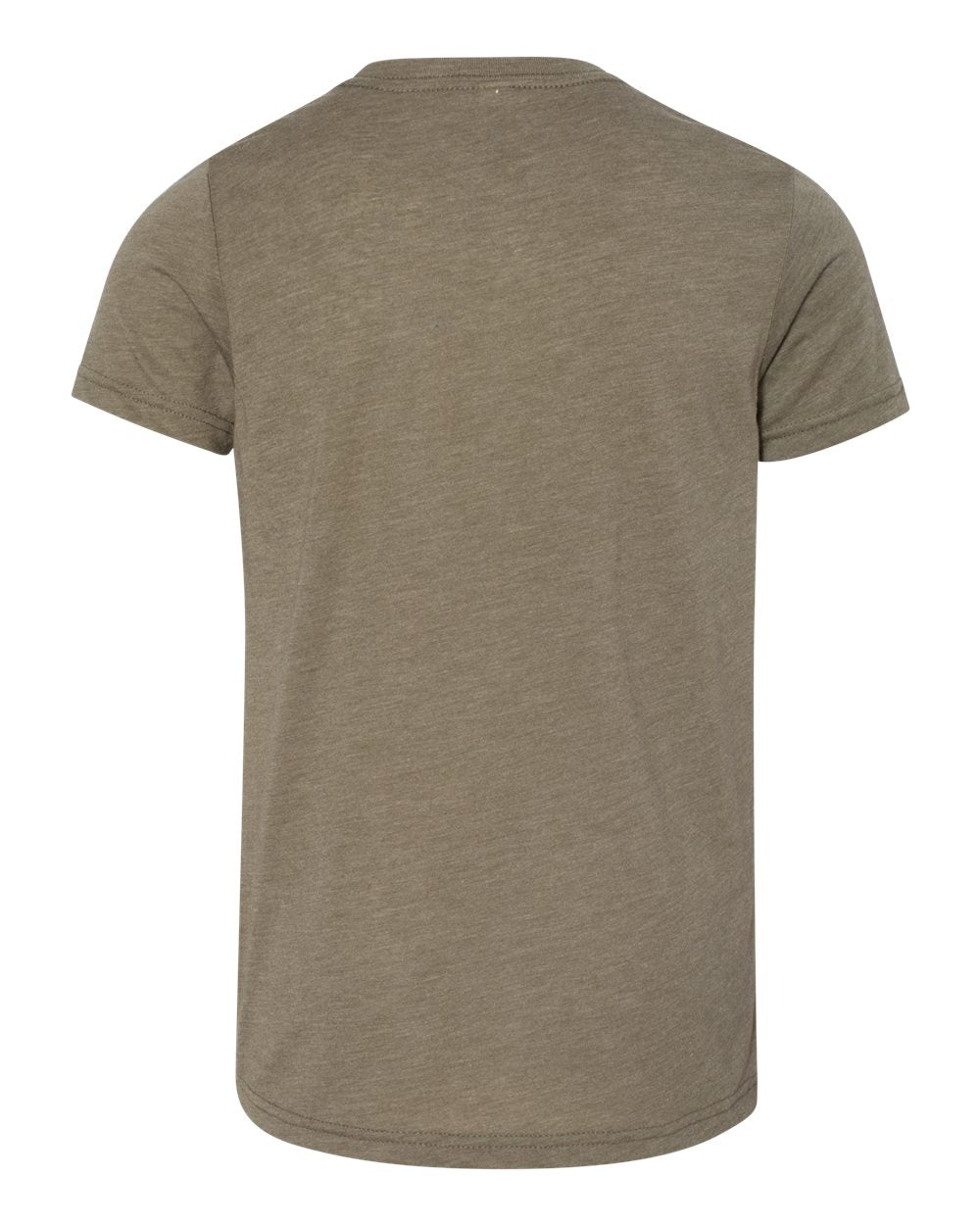Rear View of Olive Triblend Youth Triblend Tee - 3413Y