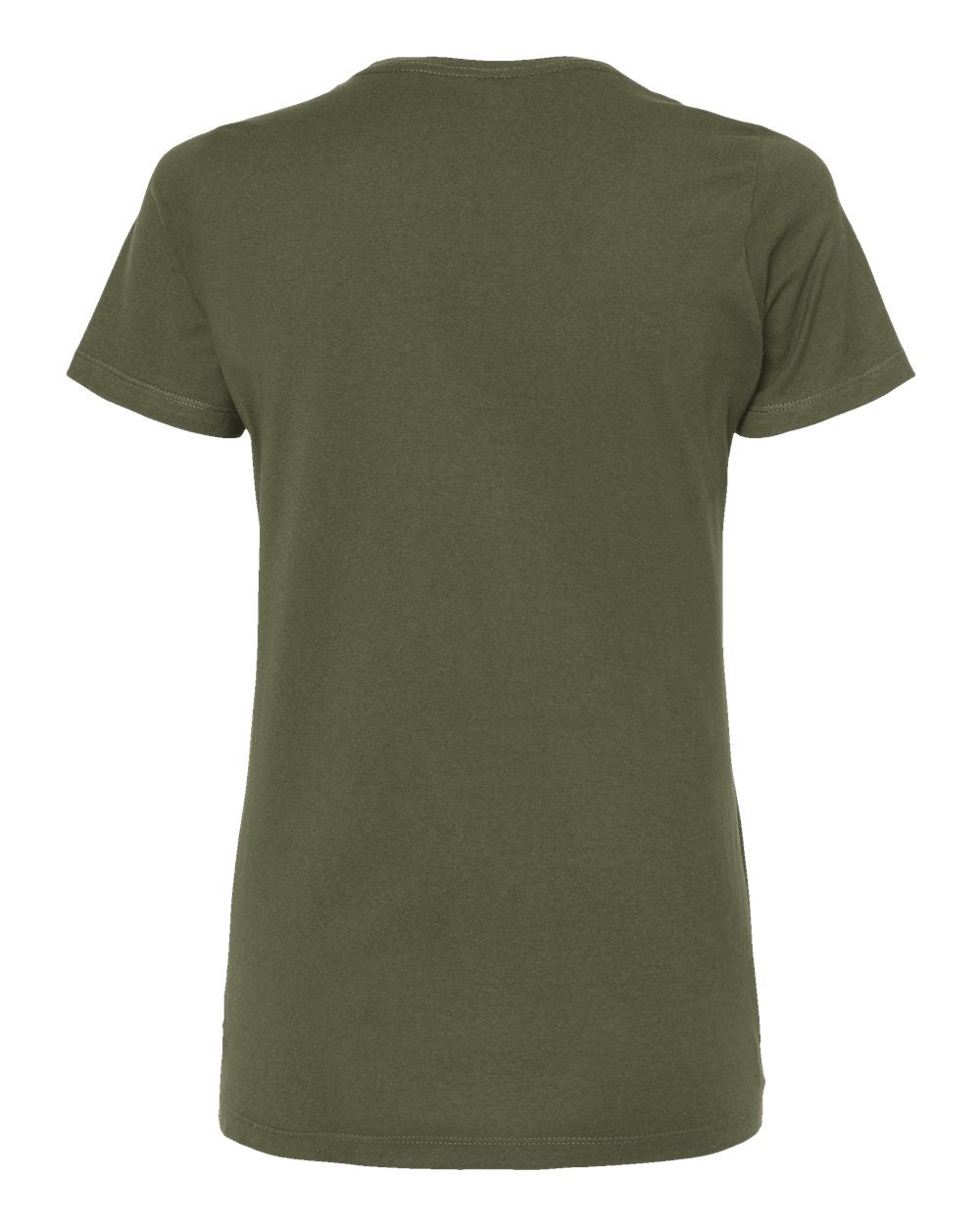Rear View of Olive Women's Premium Cotton T-Shirt - 516