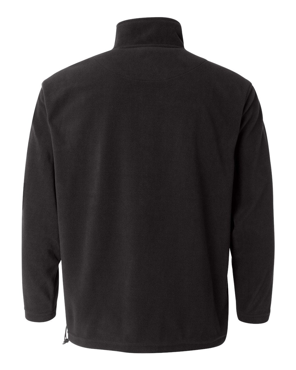 Rear View of Onyx Black Microfleece Full-Zip Jacket - 3301