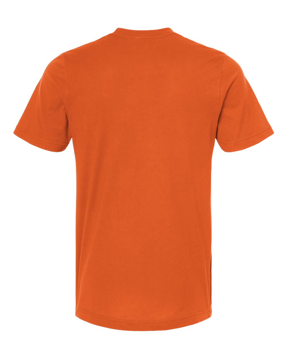 Rear View of Orange Combed Cotton T-Shirt - 602