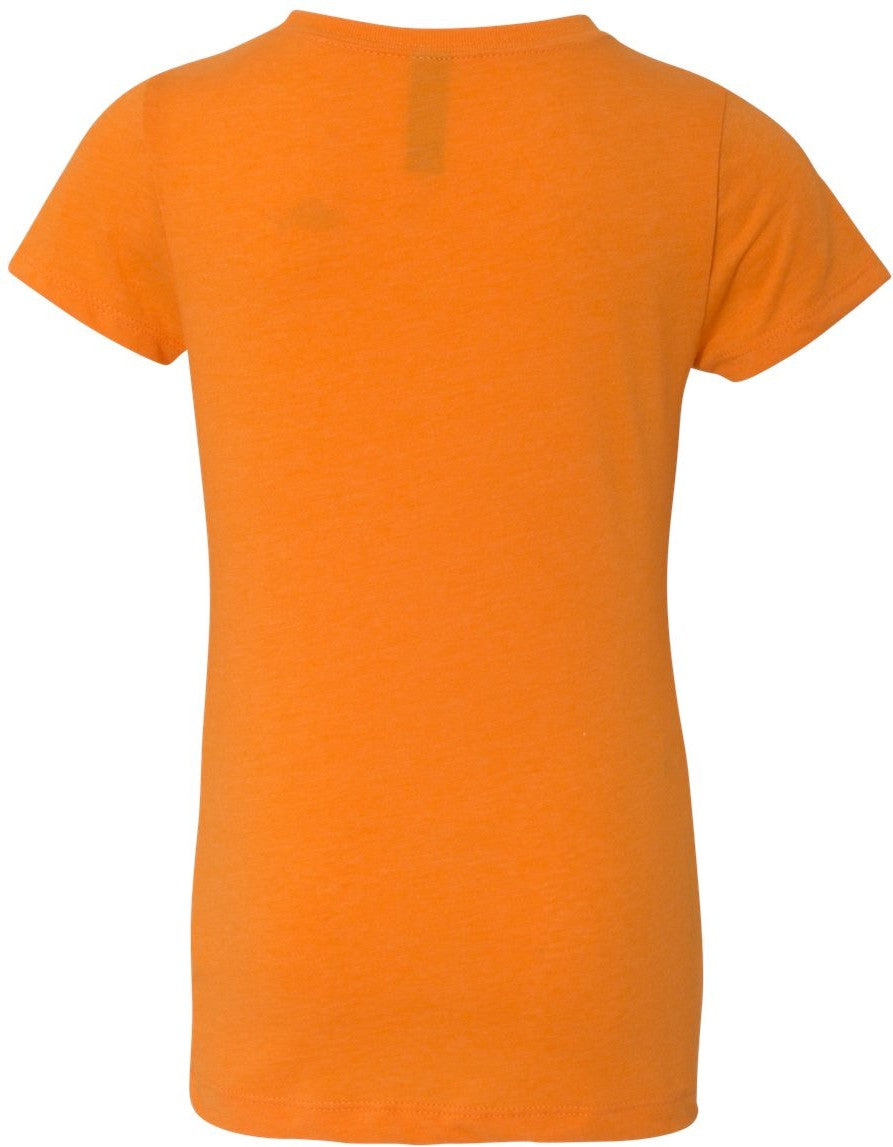 Front View of Orange Girls’ CVC Princess T-Shirt - 3712
