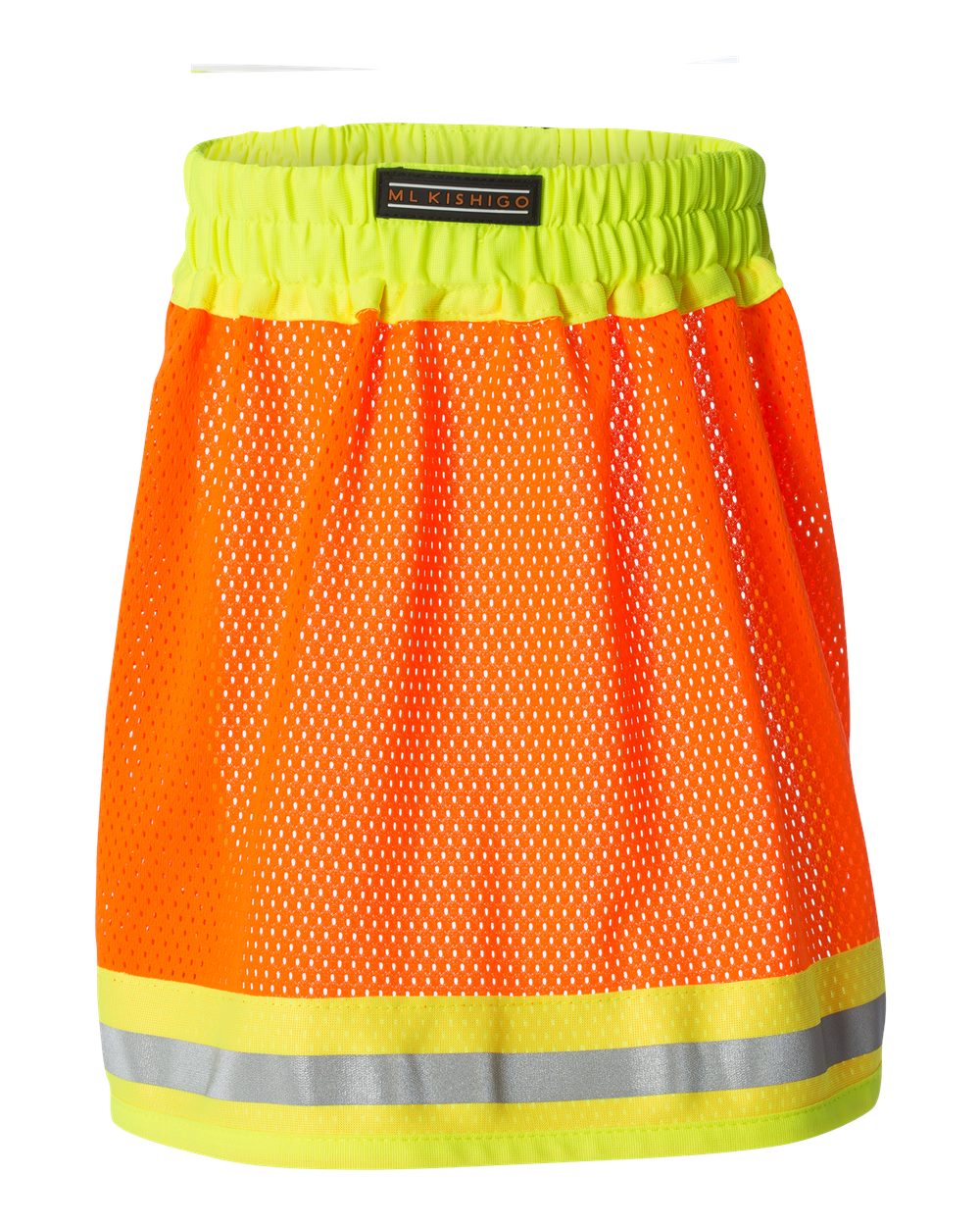 Rear View of Orange Hard Hat Sun Shield - 2810-2813