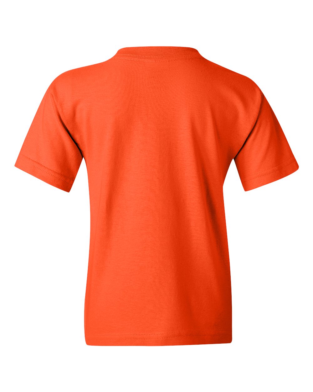 Rear View of Orange Heavy Cotton™ Youth T-Shirt - 5000B