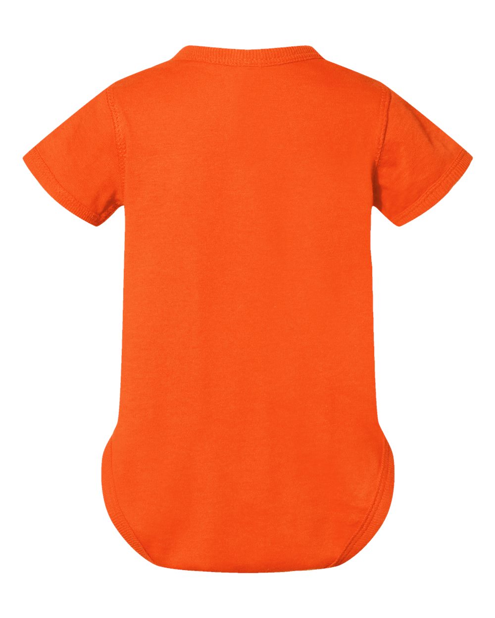 Rear View of Orange Infant Fine Jersey Bodysuit - 4424