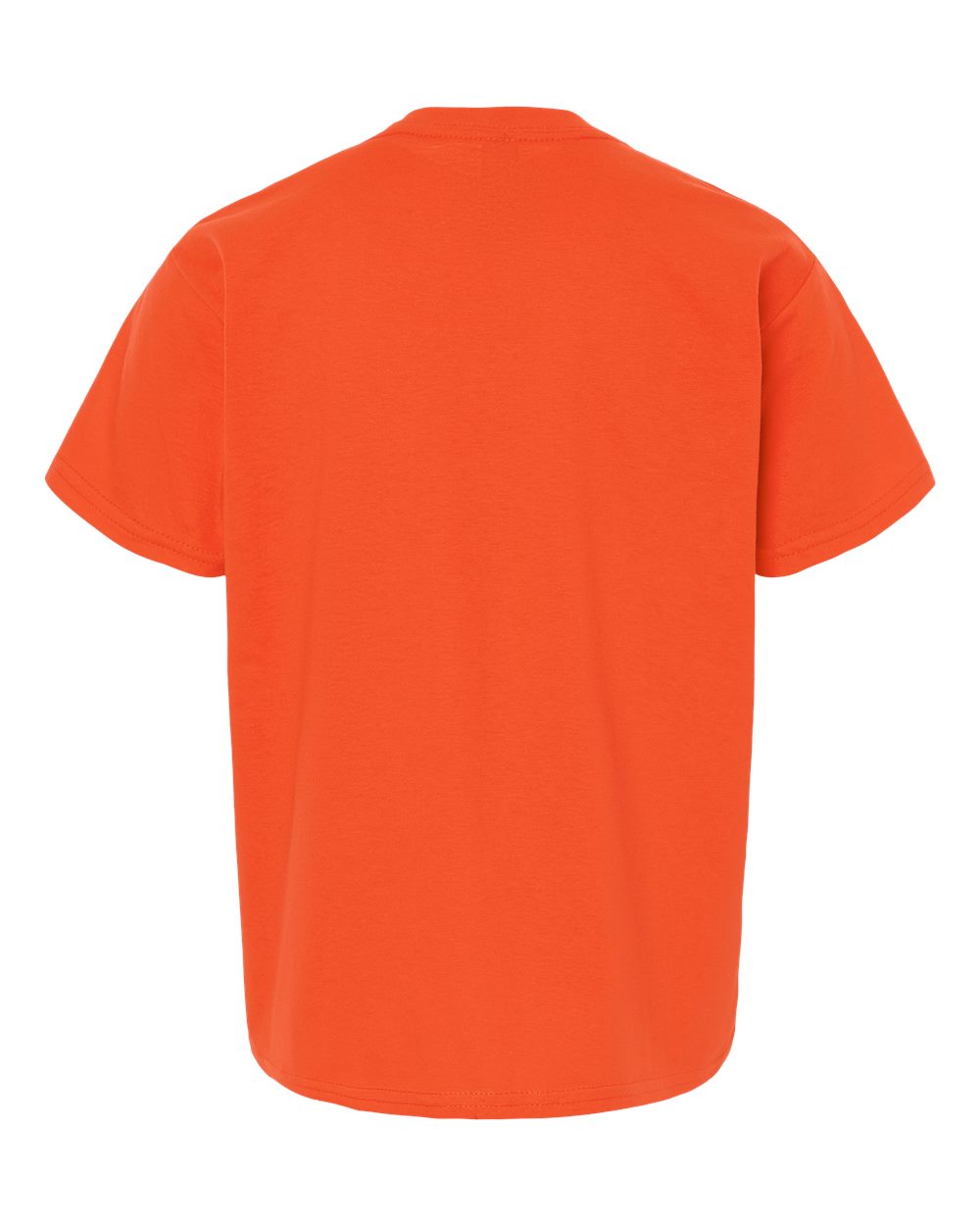 Rear View of Orange Light Cotton Youth T-Shirt - 3000B