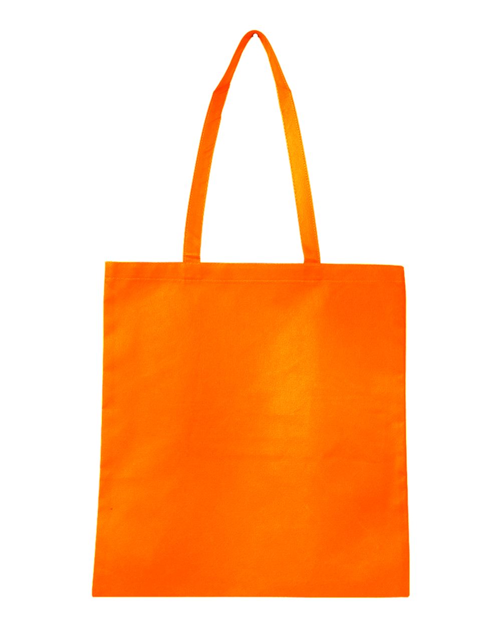 Rear View of Orange Non-Woven Tote Bag - Q126300