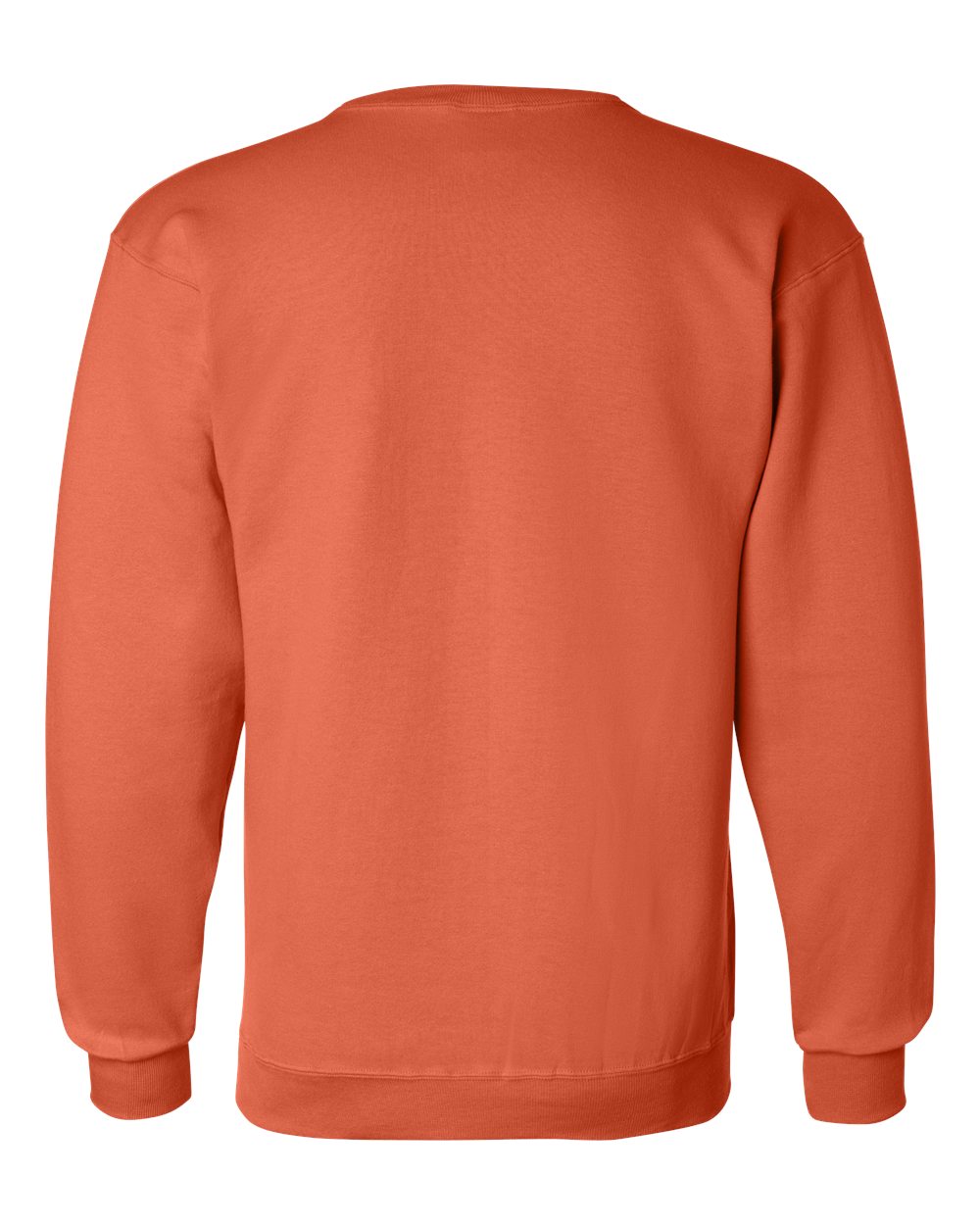 Rear View of Orange Powerblend® Crewneck Sweatshirt - S600
