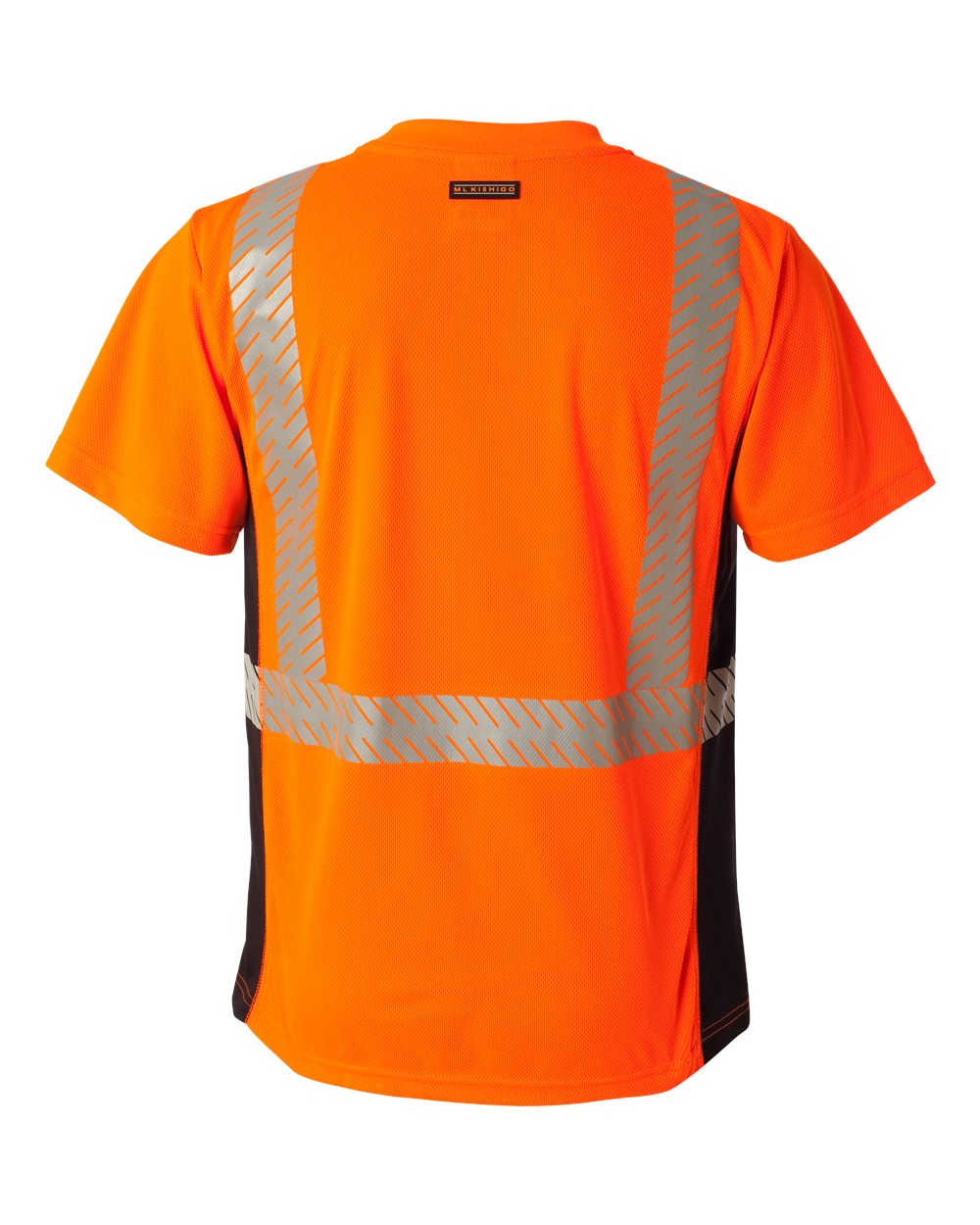Rear View of Orange Premium Black Series® Breathable Tape Class 2 T-Shirt - 9114-9115