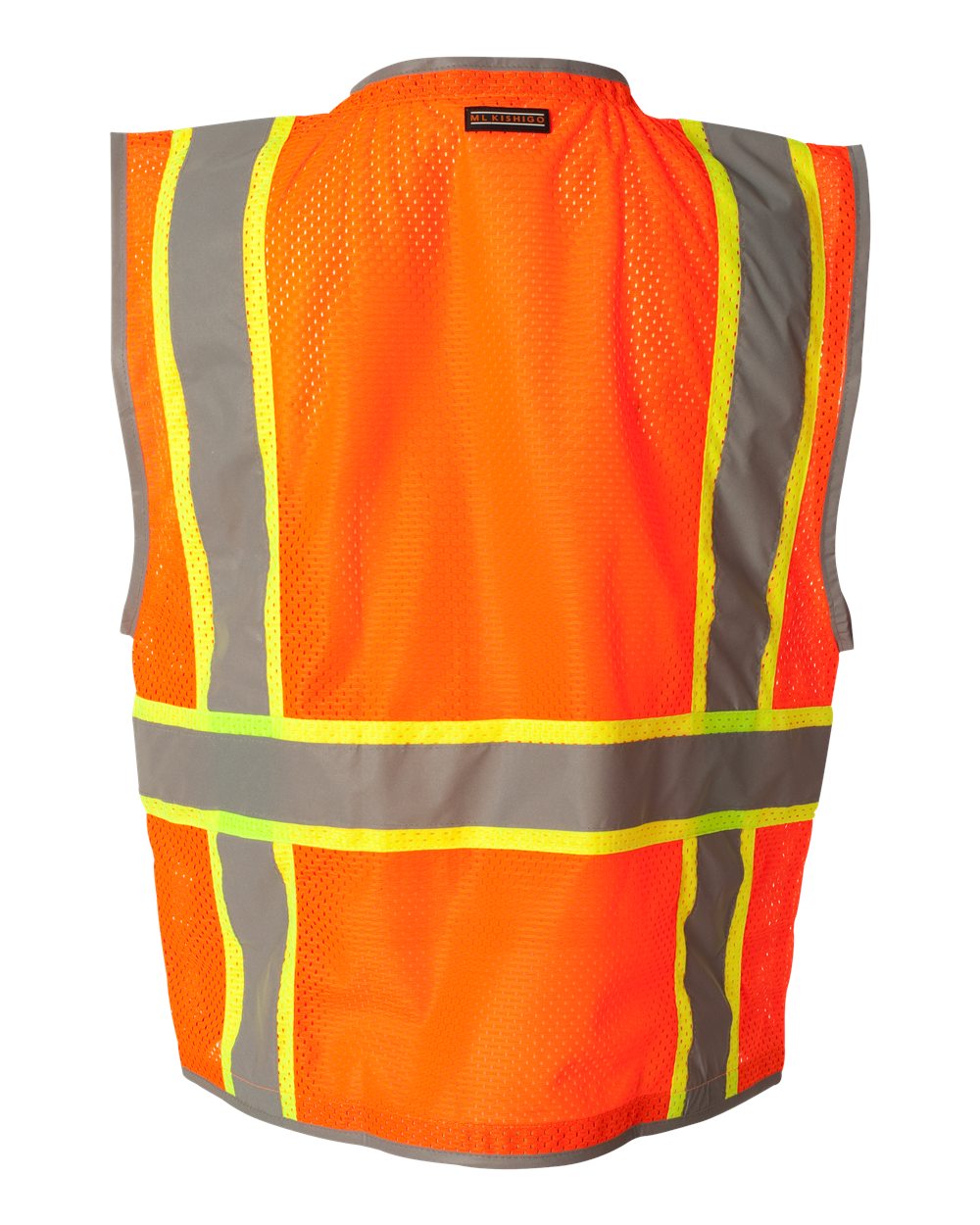 Rear View of Orange Premium Brilliant Series® Heavy-Duty Class 2 Vest - 1510-1511