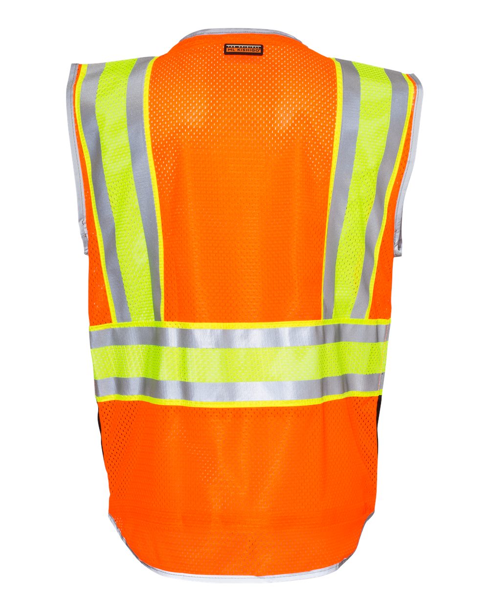 Rear View of Orange Premium Brilliant Series® Ultimate Reflective Vest - 1543-1544