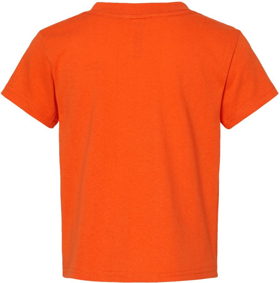 Rear View of Orange Toddler Cotton Jersey Tee - 3301T
