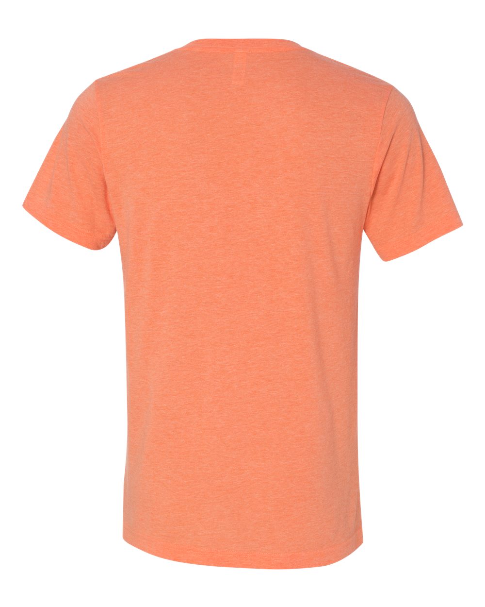 Rear View of Orange Triblend Triblend V-Neck Short Sleeve Tee - 3415