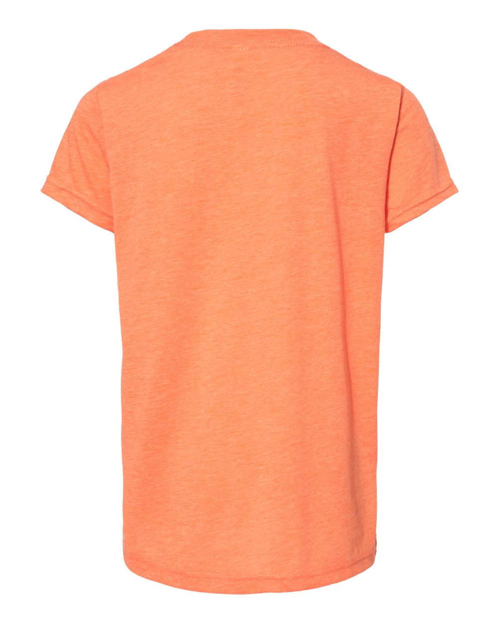 Rear View of Orange Triblend Youth Triblend Tee - 3413Y