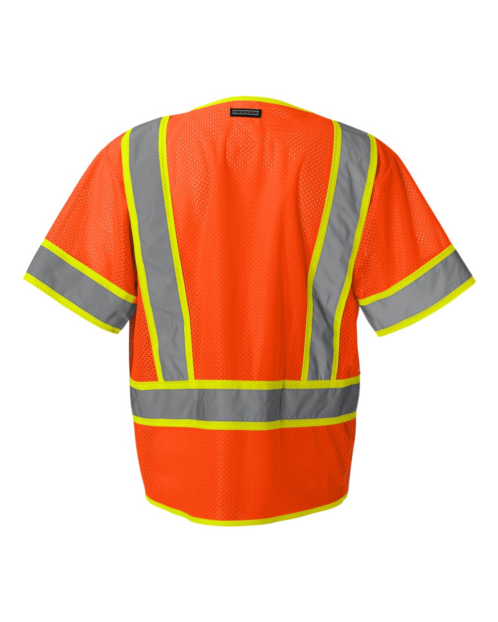 Rear View of Orange Ultra-Cool™ Six-Pocket Mesh Surveyor’s Vest - 1242-1243