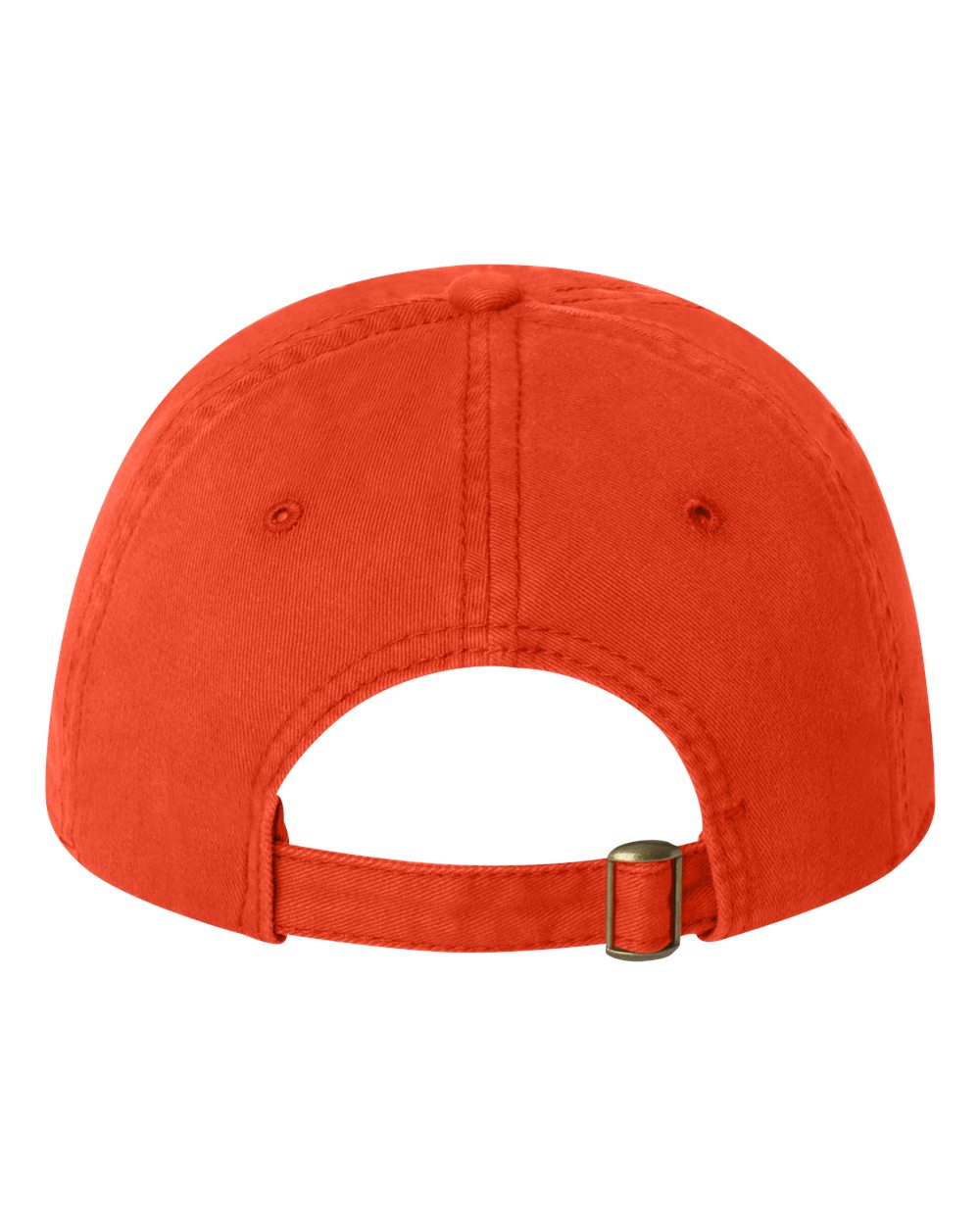 Rear View of Orange Unstructured Cap - AH35