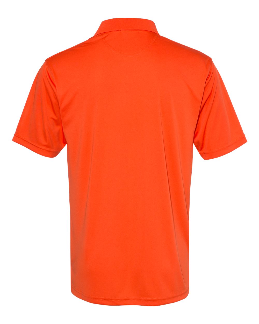 Rear View of Orange Value Polyester Polo - 0100