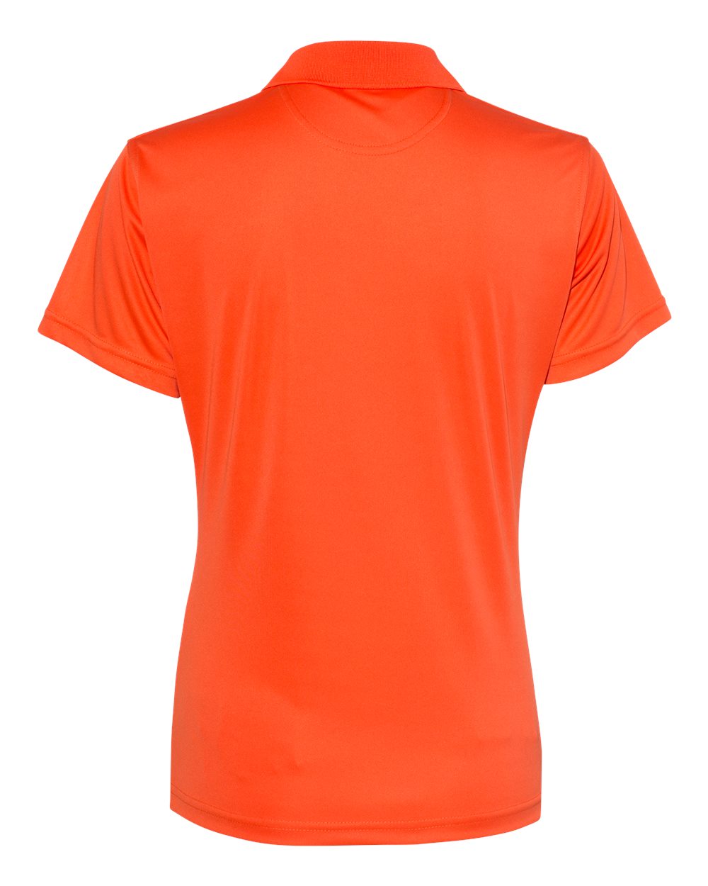 Rear View of Orange Women's Value Polyester Polo - 5100