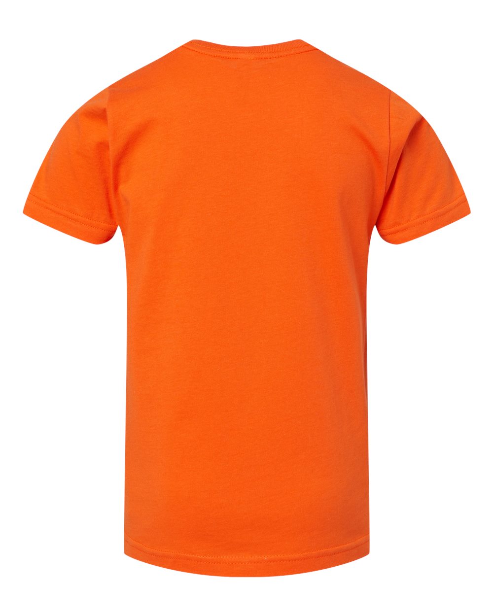 Rear View of Orange Youth Fine Jersey Tee - 6101