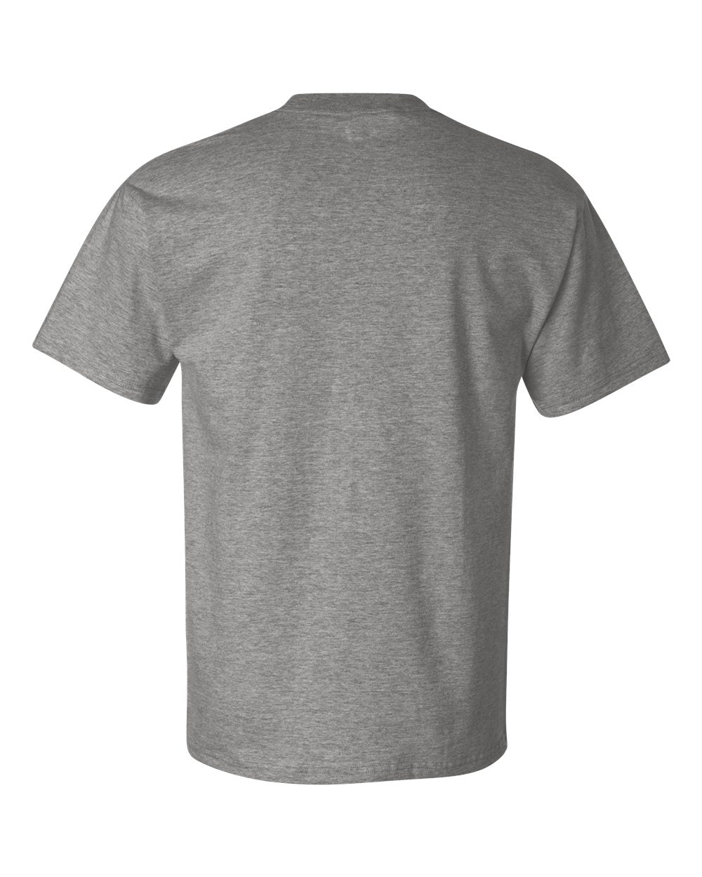 Rear View of Oxford Grey Beefy-T® T-Shirt - 5180