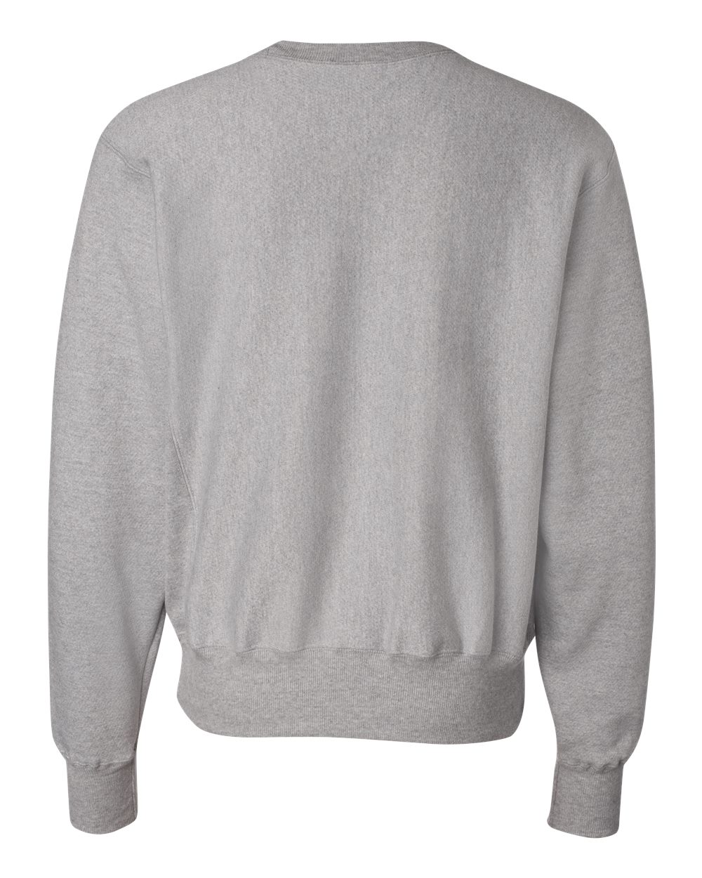 Rear View of Oxford Grey Reverse Weave® Crewneck Sweatshirt - S149