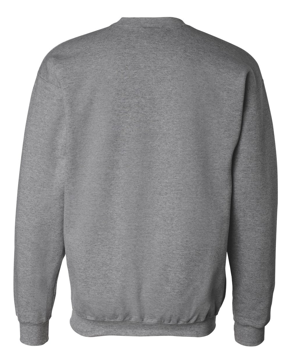 Rear View of Oxford Grey Ultimate Cotton® Crewneck Sweatshirt - F260